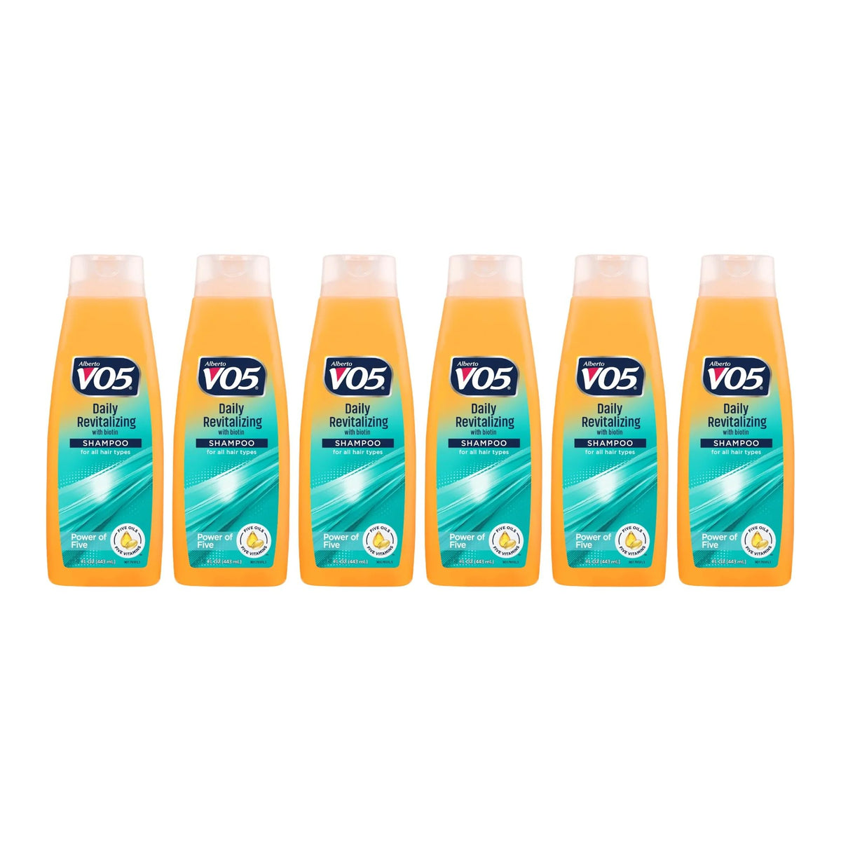 Alberto VO5 Daily Revitalizing Shampoo bottle highlights vitamins for daily refresh