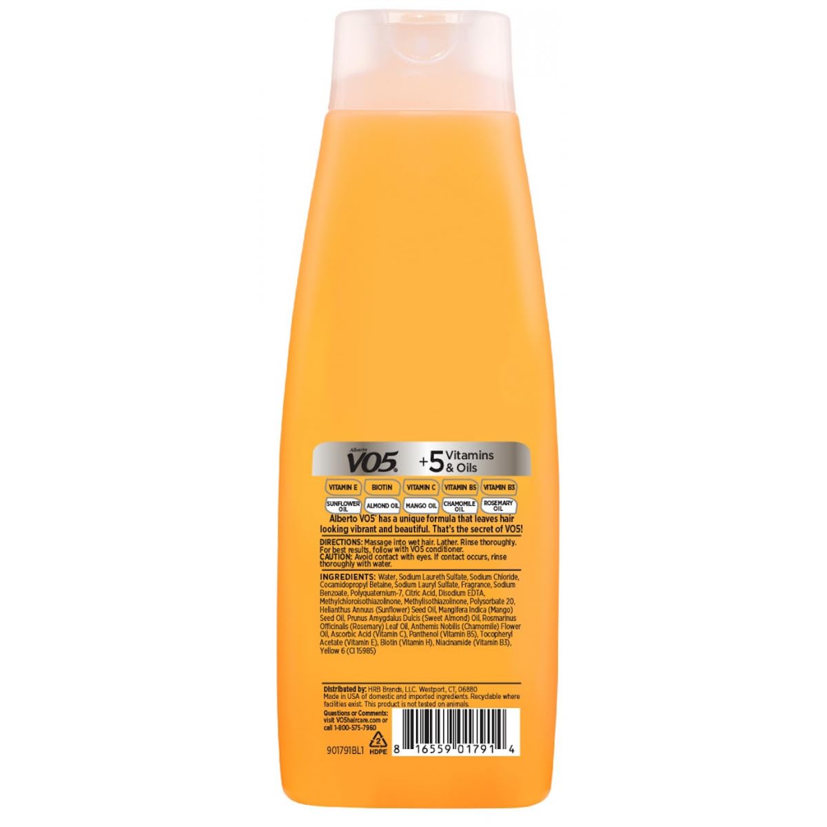 Alberto VO5 foam lather demonstrates rich cleansing action