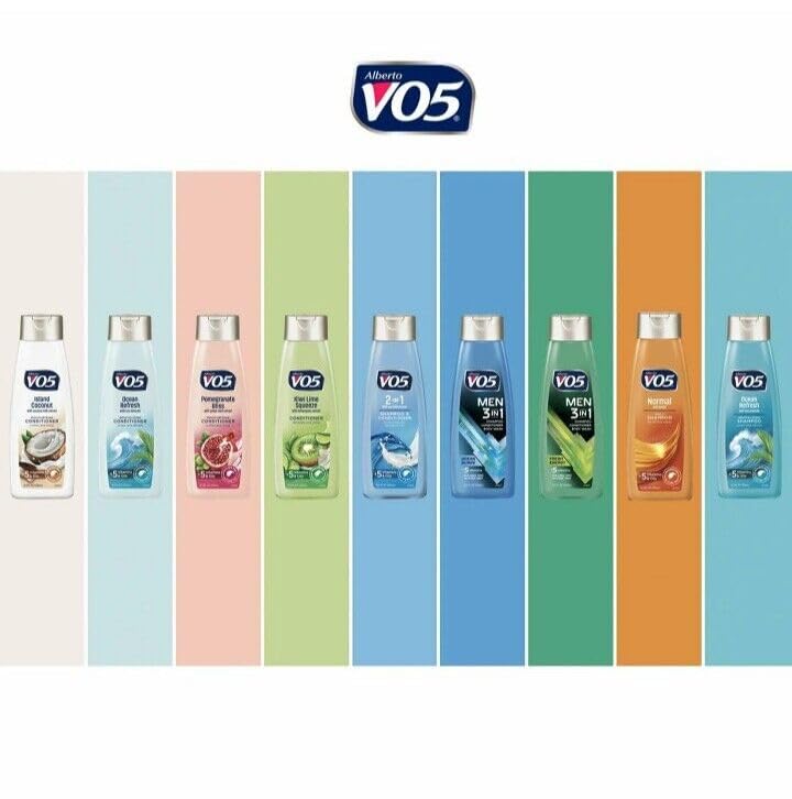 Alberto VO5 healthy shine image conveys vibrant, manageable hair