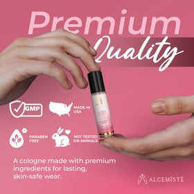 Alcemiste premium fragrance experience, feminine and sophisticated.