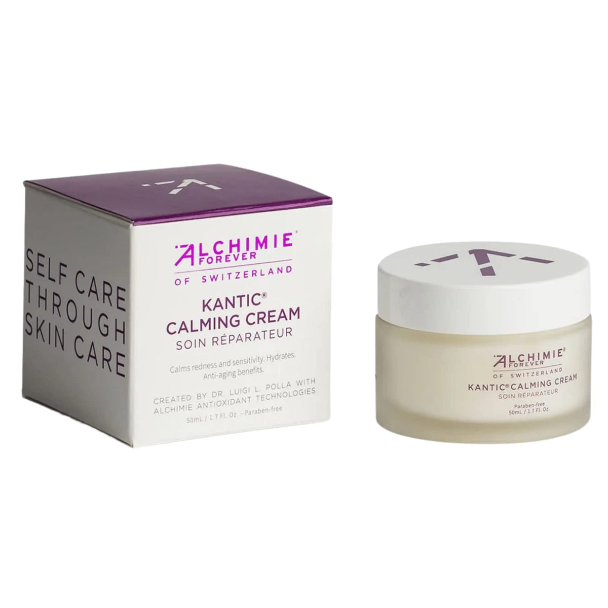 Alchimie Forever Kantic Calming Cream bottle for redness-prone skin.