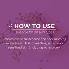 Alchimie Forever Kantic Calming Cream applied to face and neck.