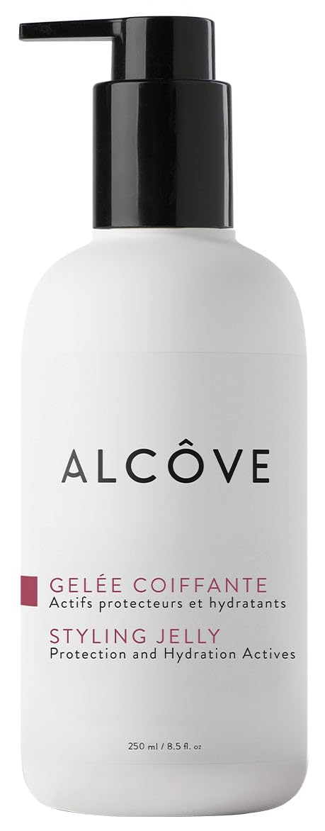 Alcôve Styling Jelly with light hold for smooth, frizz-free hair.