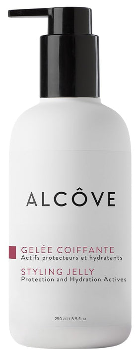 Alcôve Styling Jelly with light hold for smooth, frizz-free hair.