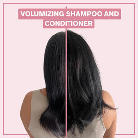 Alcôve Volumizing Conditioner bottle pour delivers fullness without weighing down.