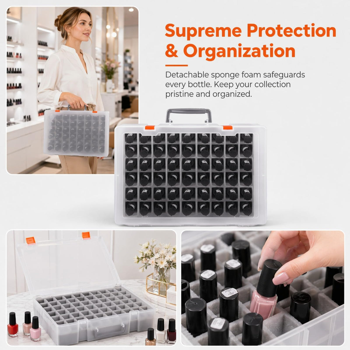 ALCYON fits up to 54 bottles (max size 1.18in x 3.82in).