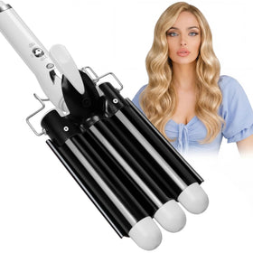 Aleath triple-barrel crimper wand for versatile curls and waves.