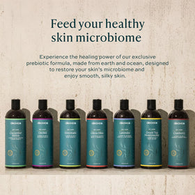 Aleavia Cranberry Body Cleanse bottle label highlighting ingredients and calming fragrance.