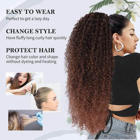 Alebery brown ponytail complements casual and formal looks.
