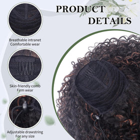 Alebery close-up shows smooth texture blending synthetic and human hair.