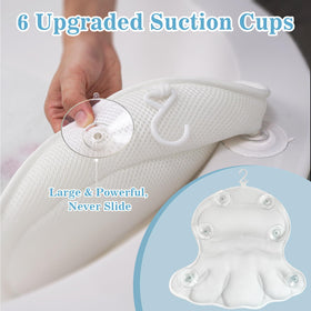 Aleponna Bath Pillow features 4D Air-Mesh for breathability and quick drying.