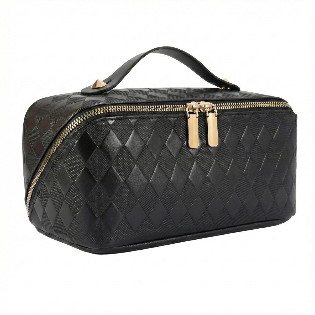 ALEXTINA travel makeup bag with large capacity to organize cosmetics on the go.