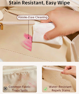 ALEXTINA two-compartment layout separates makeup and skincare