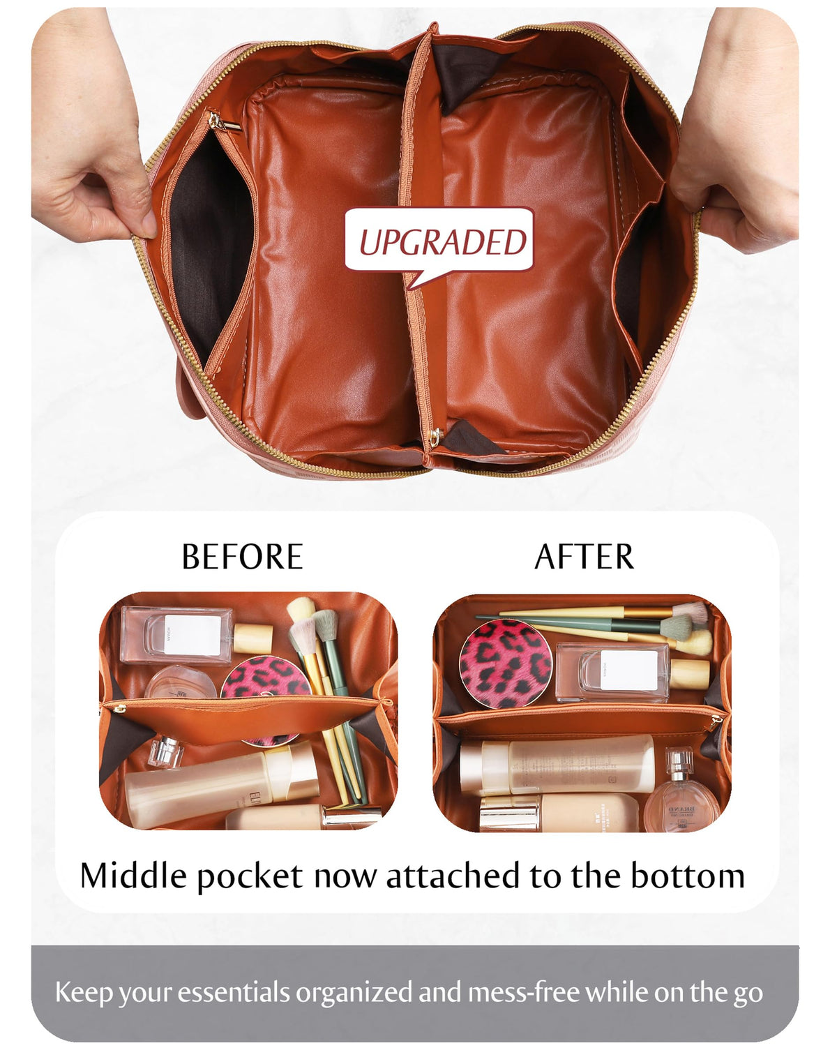 ALEXTINA pink travel bag combines style and practicality for women's essentials.