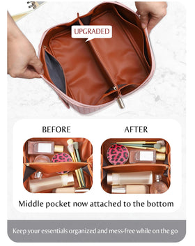 ALEXTINA waterproof PU leather travel bag protects contents in damp environments