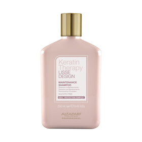 ALFAPARF MILANO Lisse Design Keratin Shampoo bottle for smooth, frizz-free hair.