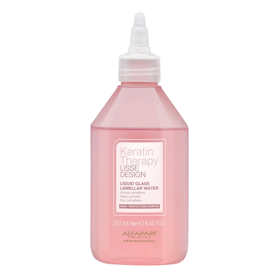 ALFAPARF MILANO Hair Gloss Treatment bottle close-up showing radiant shine.