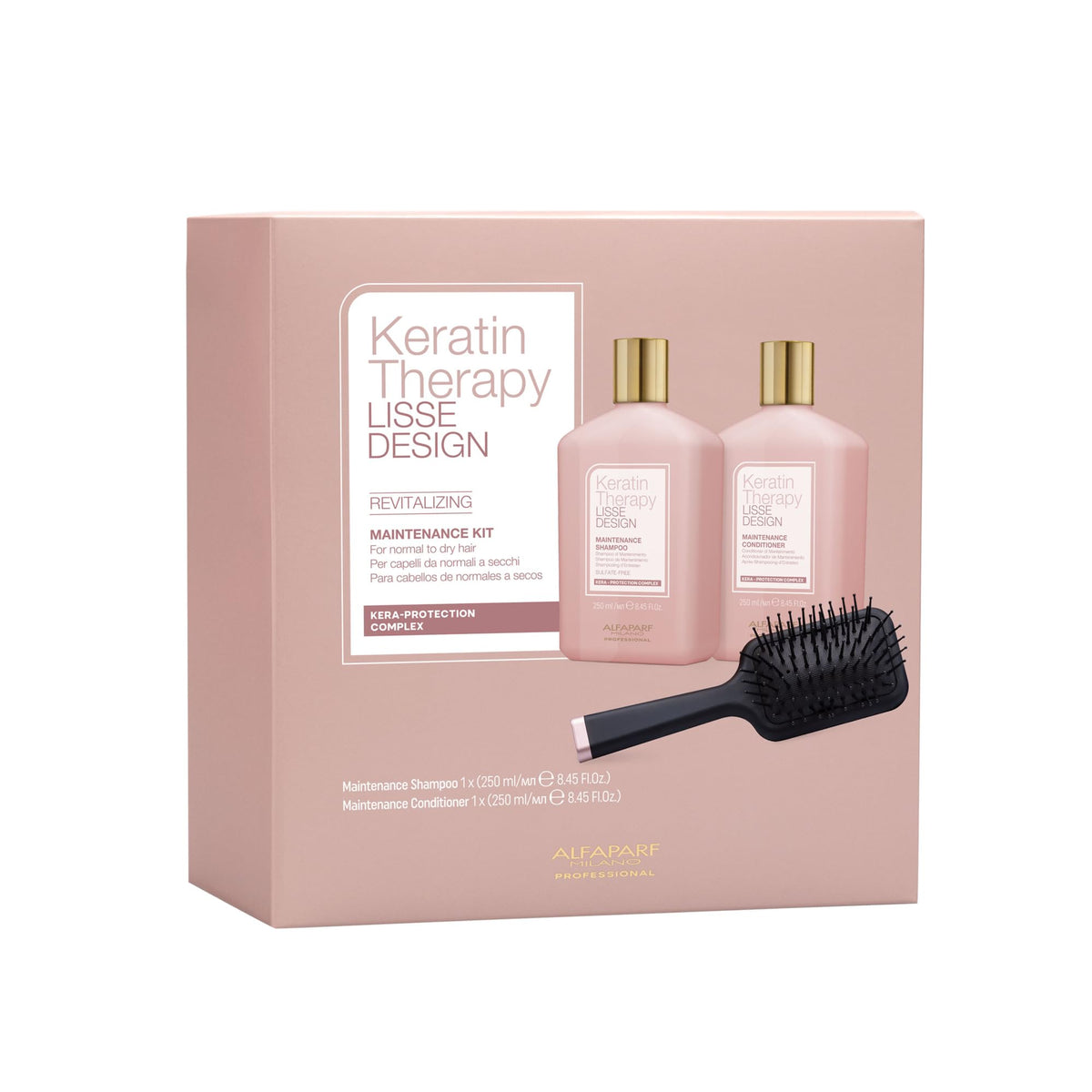 ALFAPARF MILANO Keratin Therapy conditioner tube for detangled, smooth hair.
