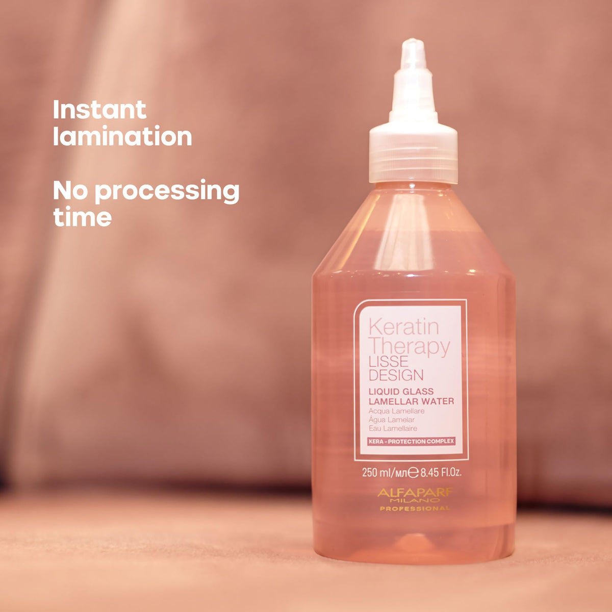 Lamellar Water being dispensed to create quick gloss and glow.