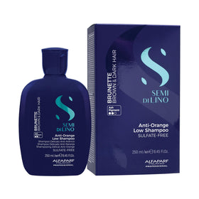 Blue Light Shield protects color from blue light on brunette hair.