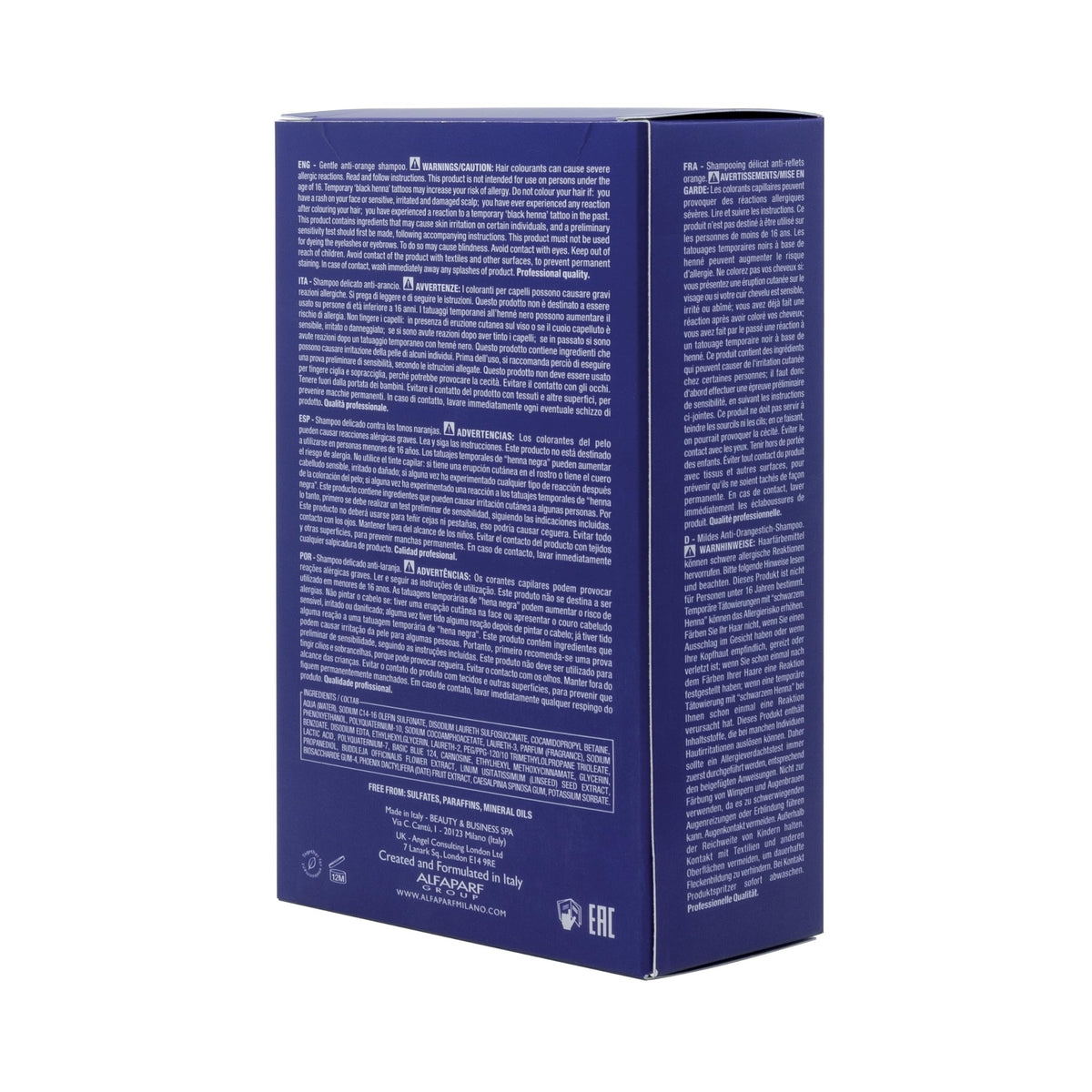 Urban Defense protects hair from pollutants with ALFAPARF MILANO Blue Shampoo.