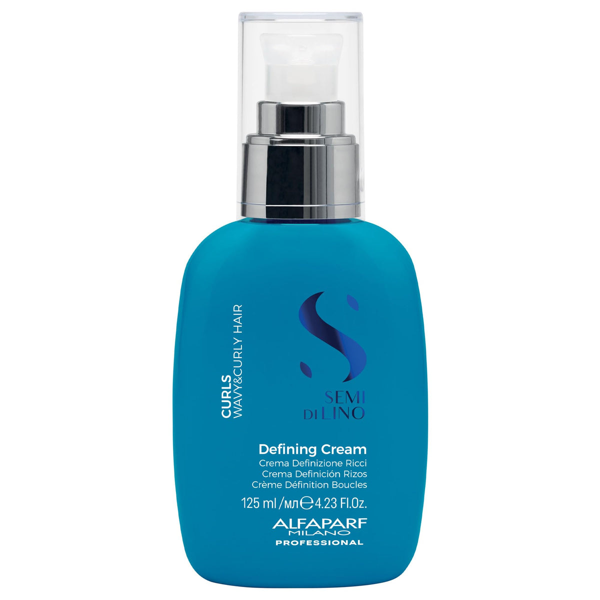 ALFAPARF MILANO Semi di Lino Curl Defining Cream bottle highlights lightweight hold for curls