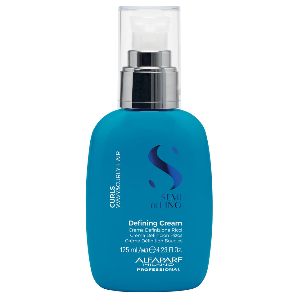 ALFAPARF MILANO Semi di Lino Curl Defining Cream bottle highlights lightweight hold for curls