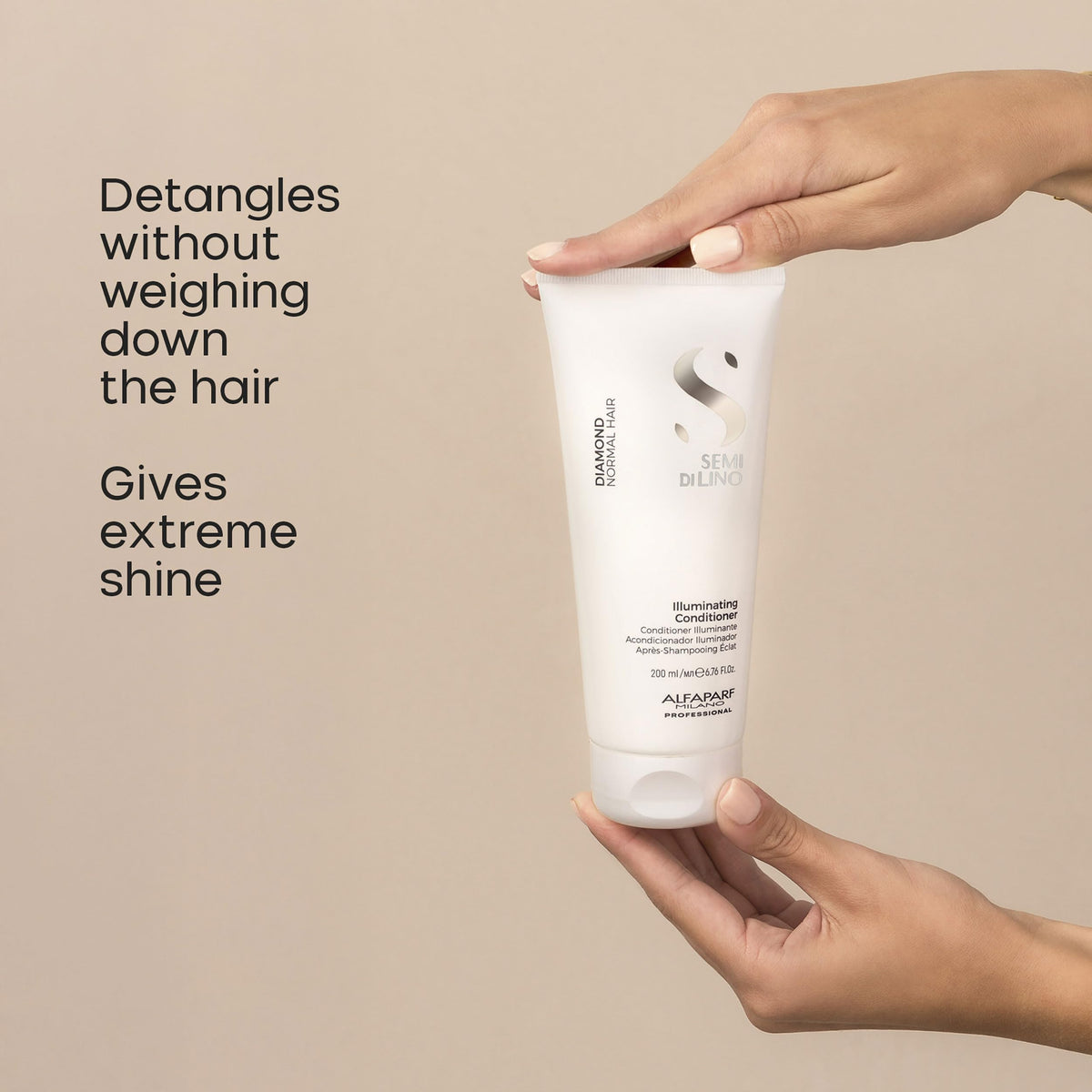 Label highlights argan oil for nourishing shine