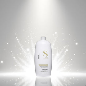 Alfaparf Milano Semi Di Lino Diamond bottle side highlights compact salon design