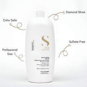 ALFAPARF MILANO Diamond Shampoo color protection label for color-treated hair.