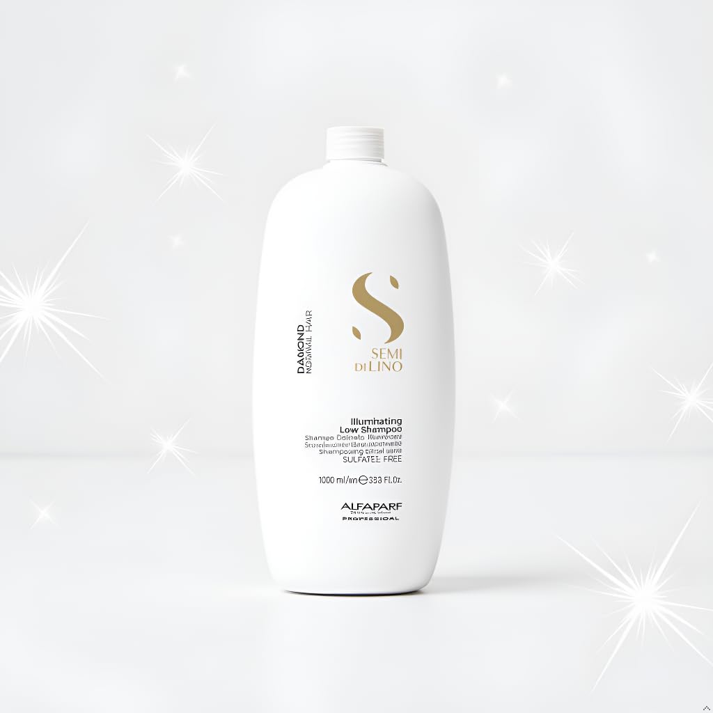 ALFAPARF MILANO Diamond Shampoo foam demonstrating luxurious lather and hair softening.