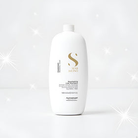 ALFAPARF MILANO Diamond Shampoo foam demonstrating luxurious lather and hair softening.