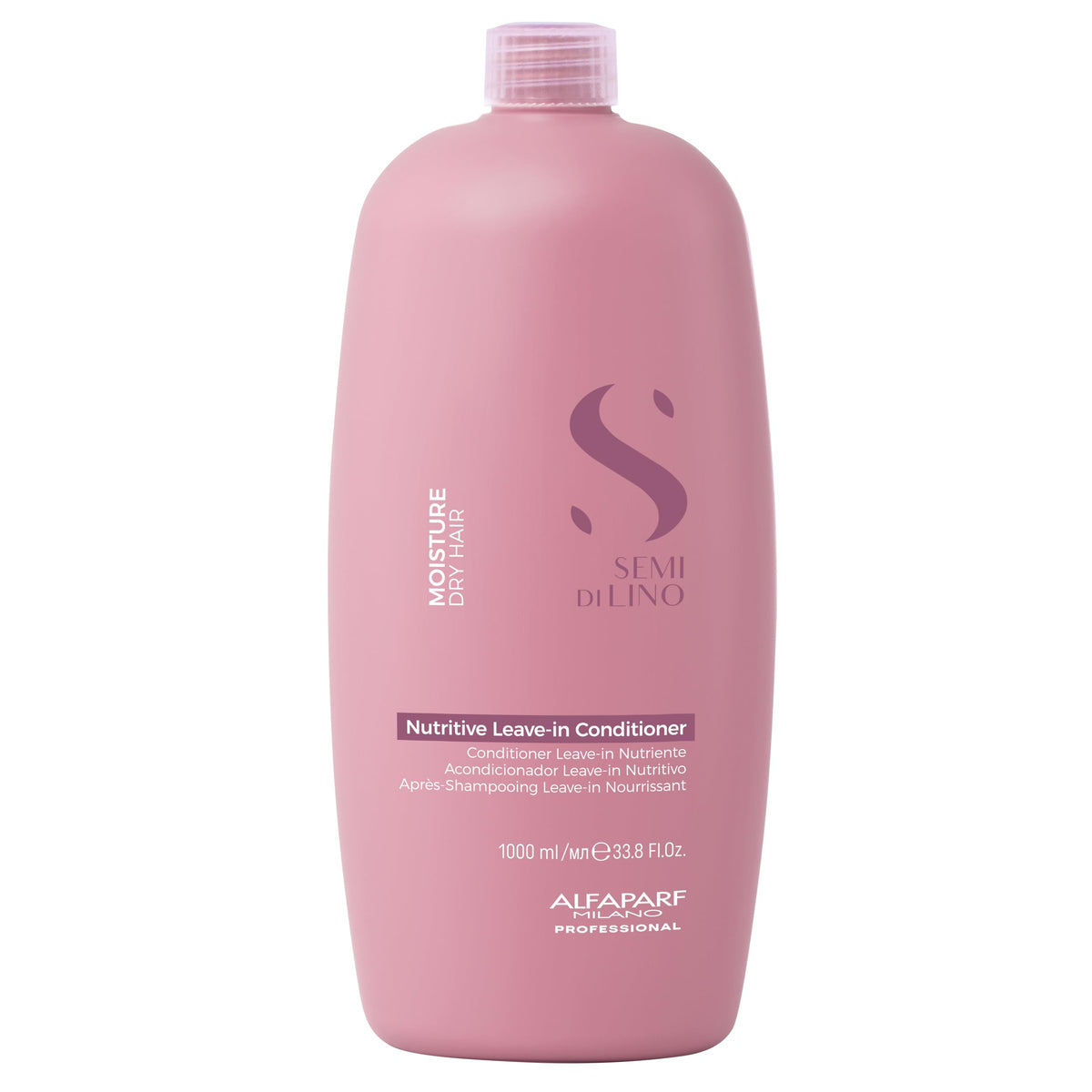 Alfaparf Milano Semi Di Lino Moisture Nutritive leave-in bottle delivering color-safe hydration