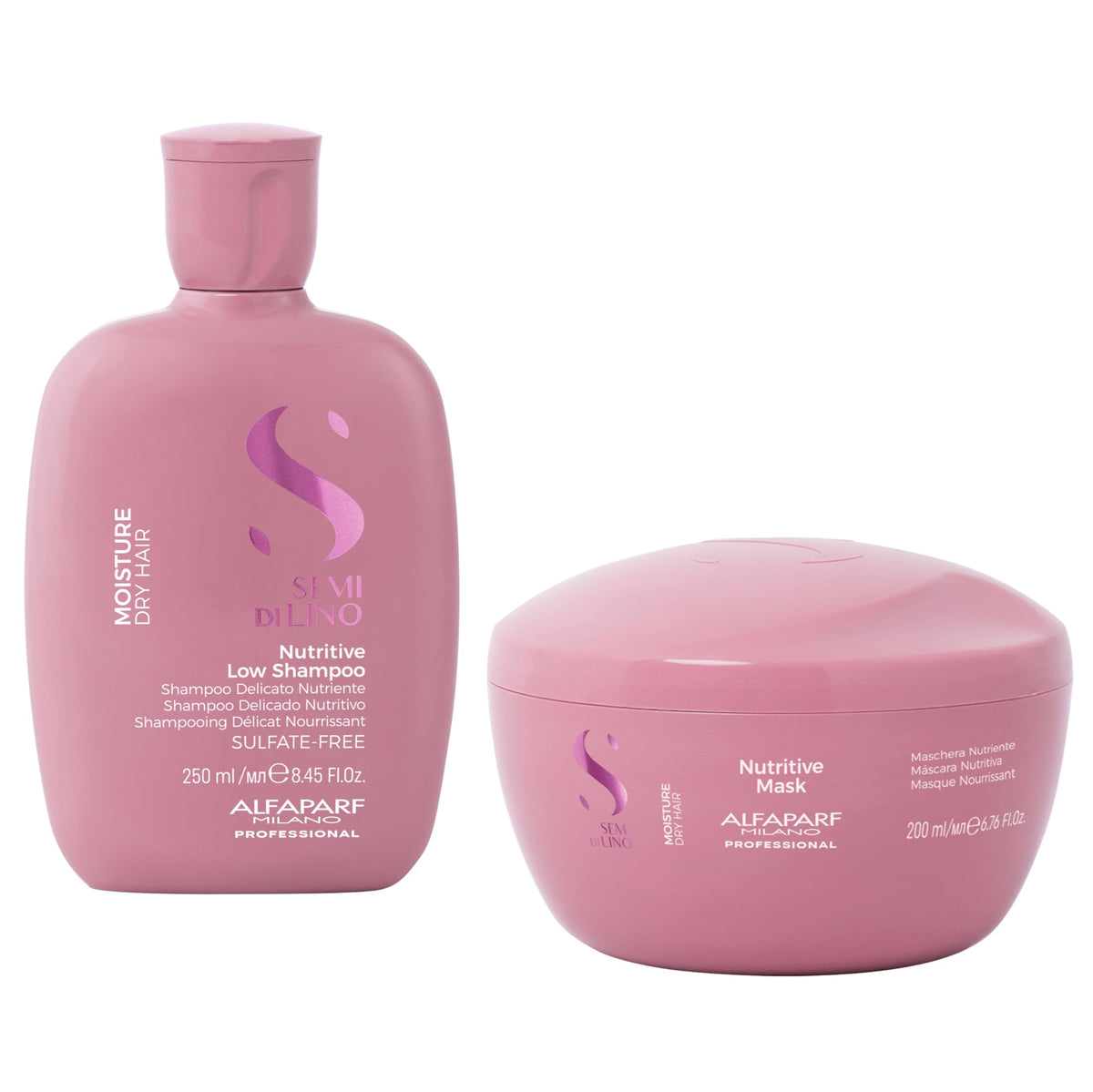 ALFAPARF MILANO Semi di Lino Moisture Shampoo bottle for hydration and shine