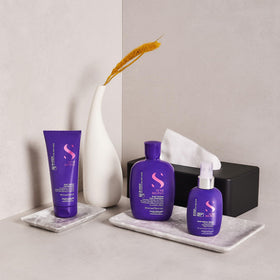 ALFAPARF Milano Semi di Lino Purple Shampoo violet pigments balance brassiness for cooler shades