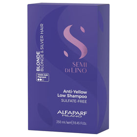 ALFAPARF Milano Semi di Lino Purple Shampoo enhances shine with Blonde Recovery complex