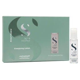 Alfaparf Milano Semi Di Lino Scalp Renew bottle delivering refreshing energizing treatment for thinning hair