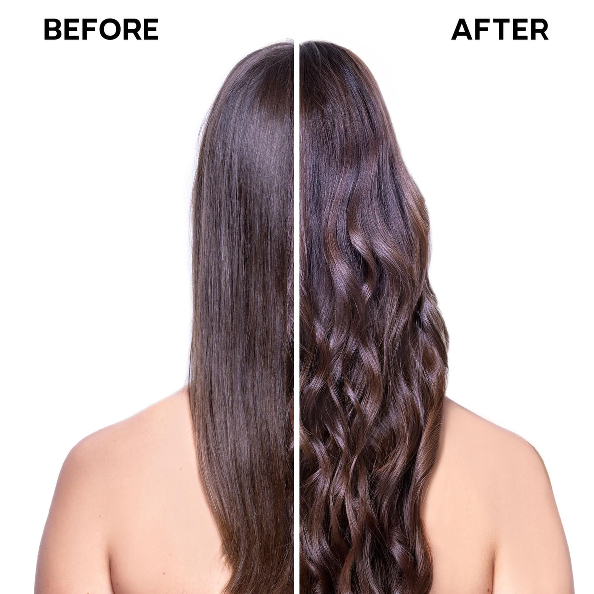 Shine Lotion after-application look showing improved hair smoothness and shine.