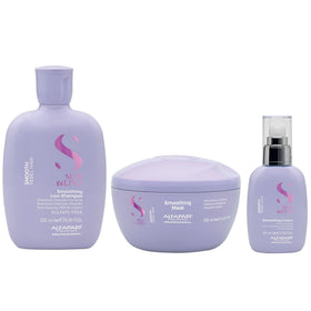 ALFAPARF MILANO Semi di Lino Smooth Gift Set box showcases premium packaging for gifting and daily care.