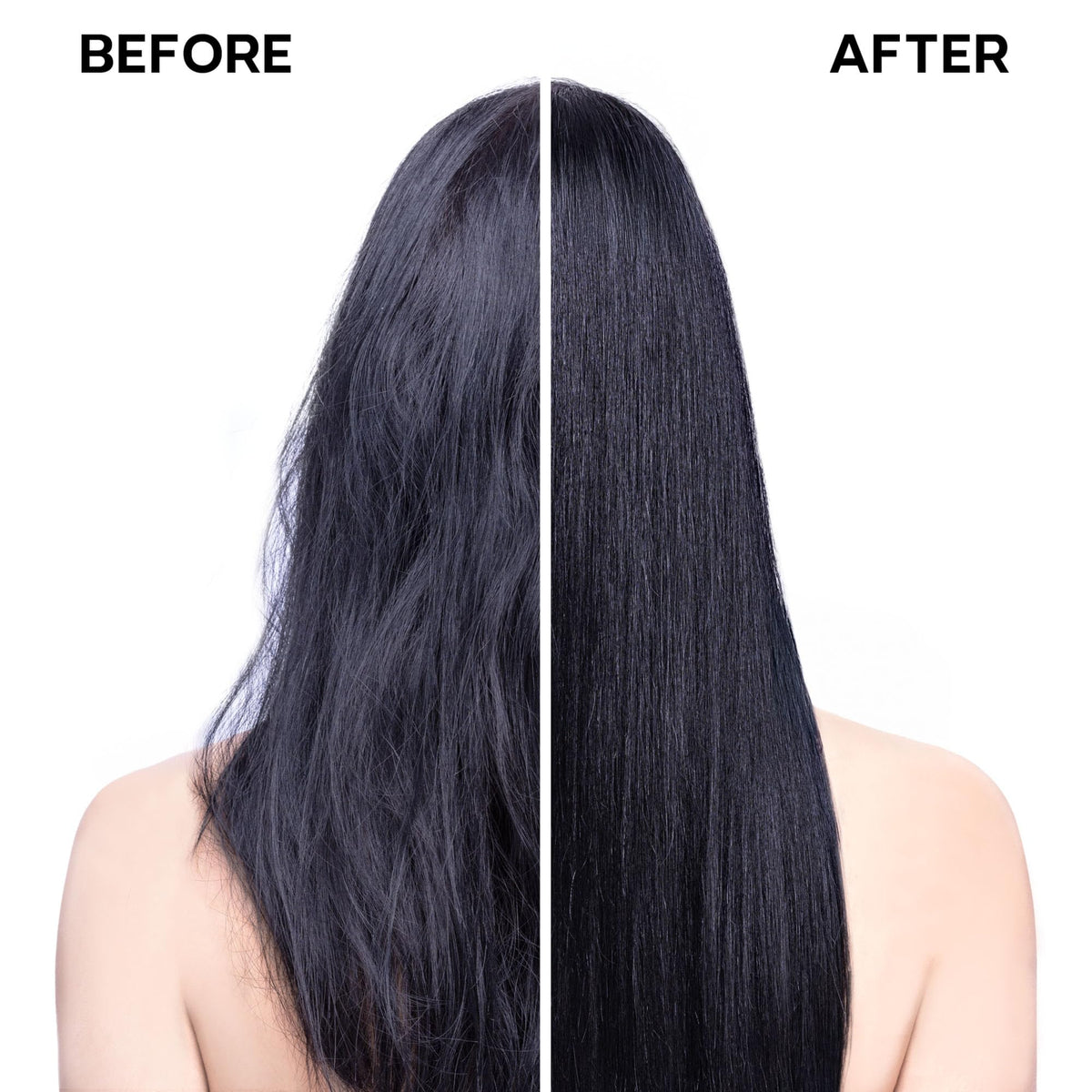 ALFAPARF MILANO Semi Di Lino Sublime glossy hair is visibly enhanced.