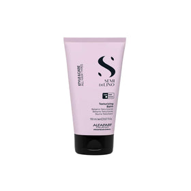 ALFAPARF MILANO Semi di Lino Texturizing Balm bottle shows light hold and hydration