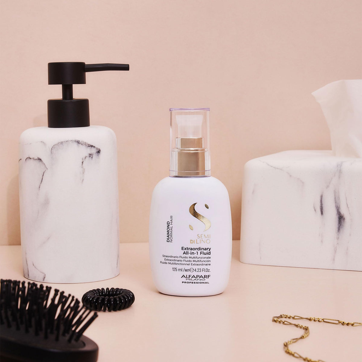 Vegan packaging and eco-friendly design by Alfaparf Milano.