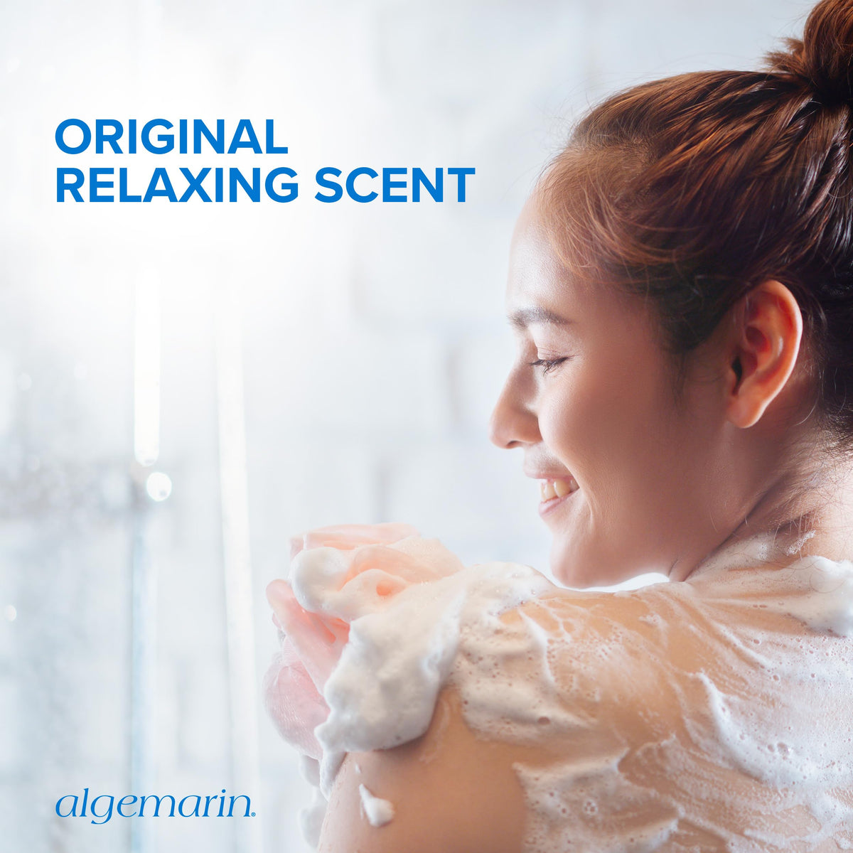 Algemarin bathroom scene illustrating a relaxing shower moment