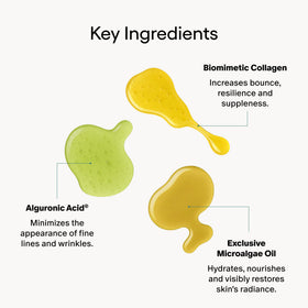 Algenist Alguronic Acid visual illustration highlights advanced anti-aging science for smoother skin.