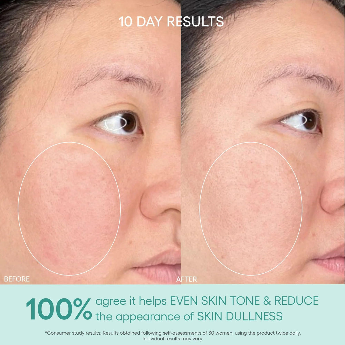 Close-up of serum texture from Algenist Genius for supple, refreshed skin.