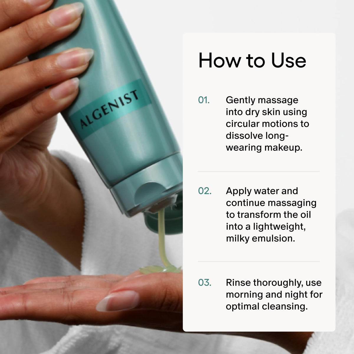 Algenist GENIUS Ultimate Cleanser microalgae oil component visual.