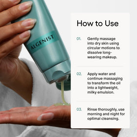 Algenist GENIUS Ultimate Cleanser microalgae oil component visual.