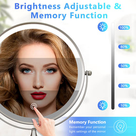 ALHAKIN double-sided mirror offers 1X and 15X magnification for precision.