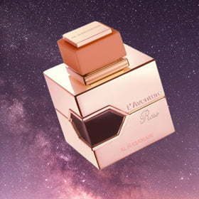 L'aventure Rose 3.4 oz bottle on vanity for daily wear.
