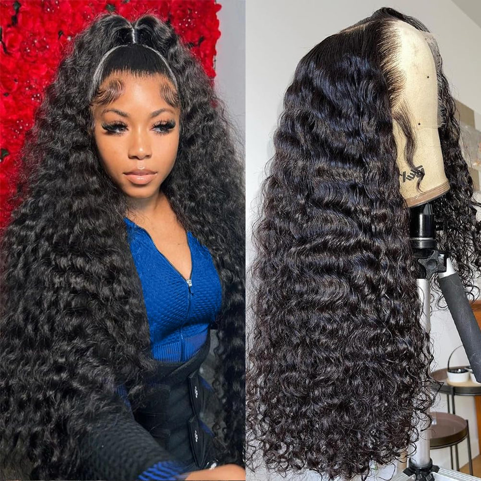 Ali Bling deep-wave lace front wig for natural daily styling and fullness